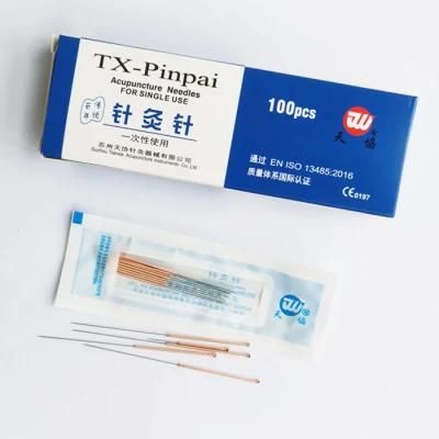 Reliable Chinese Professional Supplier Hot Selling Disposable Sterile Copper Wire Handle Acupuncture Needles