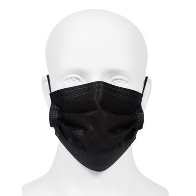 OEM 3 Ply Disposable Level 2 Earloop Non-Woven Medical Black Face Mask