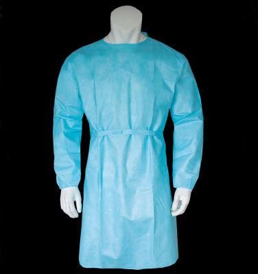 65GSM SS+PE Disposable Isolation Gown for Protective