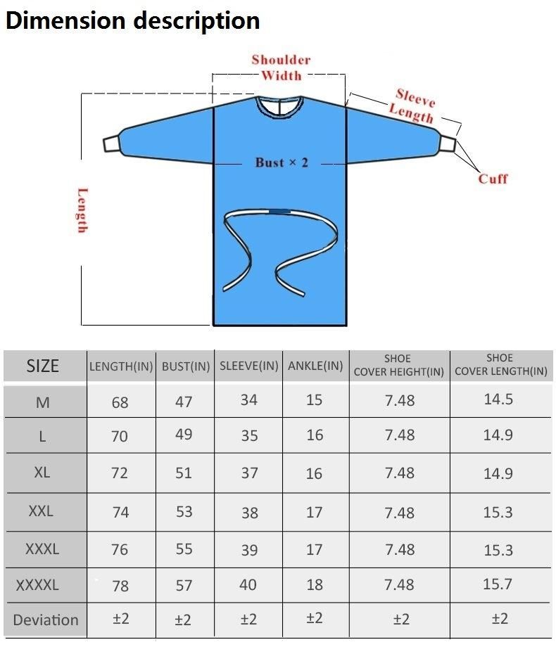 CE/En Type4/5/6 SMS Barrier Isolation Clothing with Hood