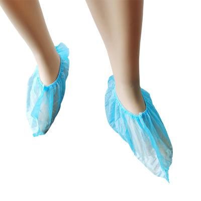 Nonwoven Medical Disposable Shoe Covers Cleanroom Protective PP Shoe Cover Antiskid Safety Large Shoes Cover for Visitor W/ Non Skid Bottom