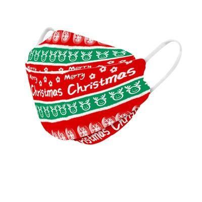 Fashion Colorful Disposable Face Maks Kf94-Masks Nonwoven Fabric Fish Shape Mask for Merry Christmas
