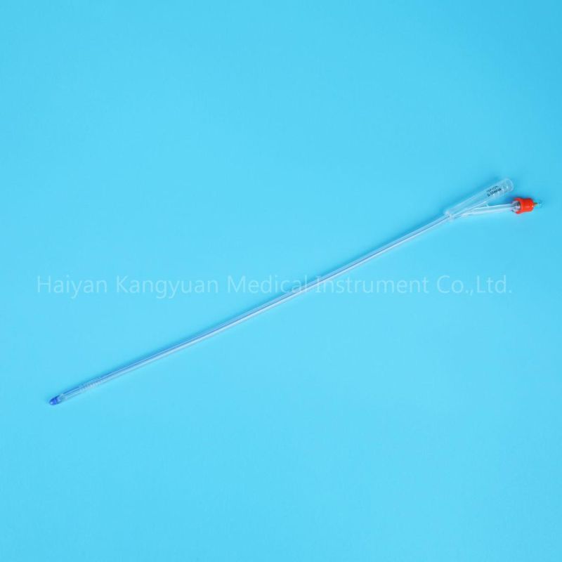 Integrated Flat Balloon Silicone Urinary Catheter with Tiemann Tip, Round Tip, Open Tip, 2 Way, 3 Way Uretheral or Suprapubic Use China Manufacture