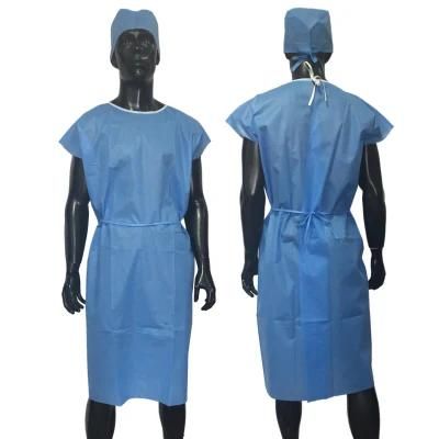 Disposable EU Standard Blue Adult Examination Gown
