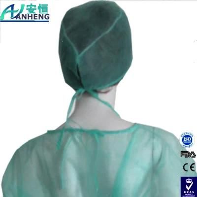 Spunlace Doctor Cap with Elastic Doctoor Cap Green