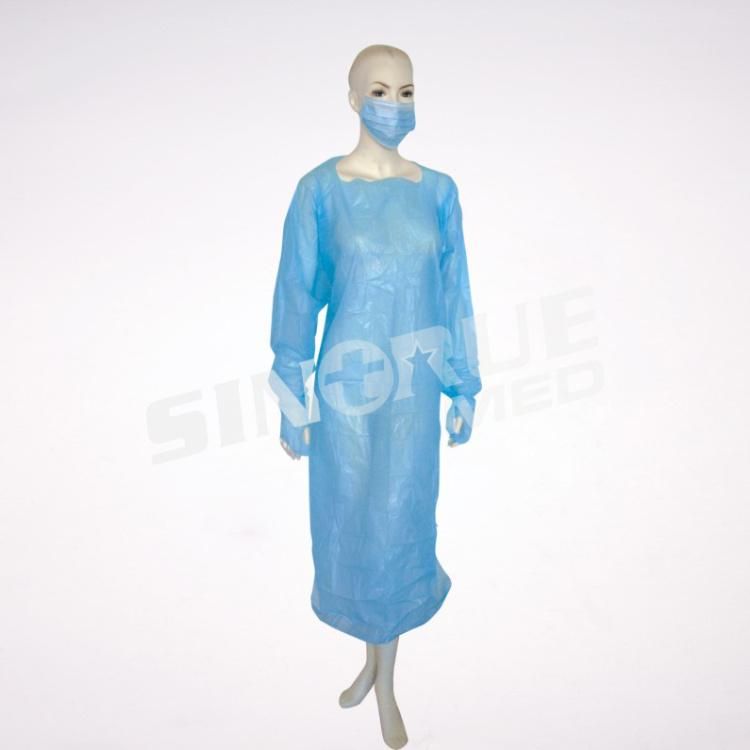 Hospital 125X200cm Disposable Medical CPE Gown