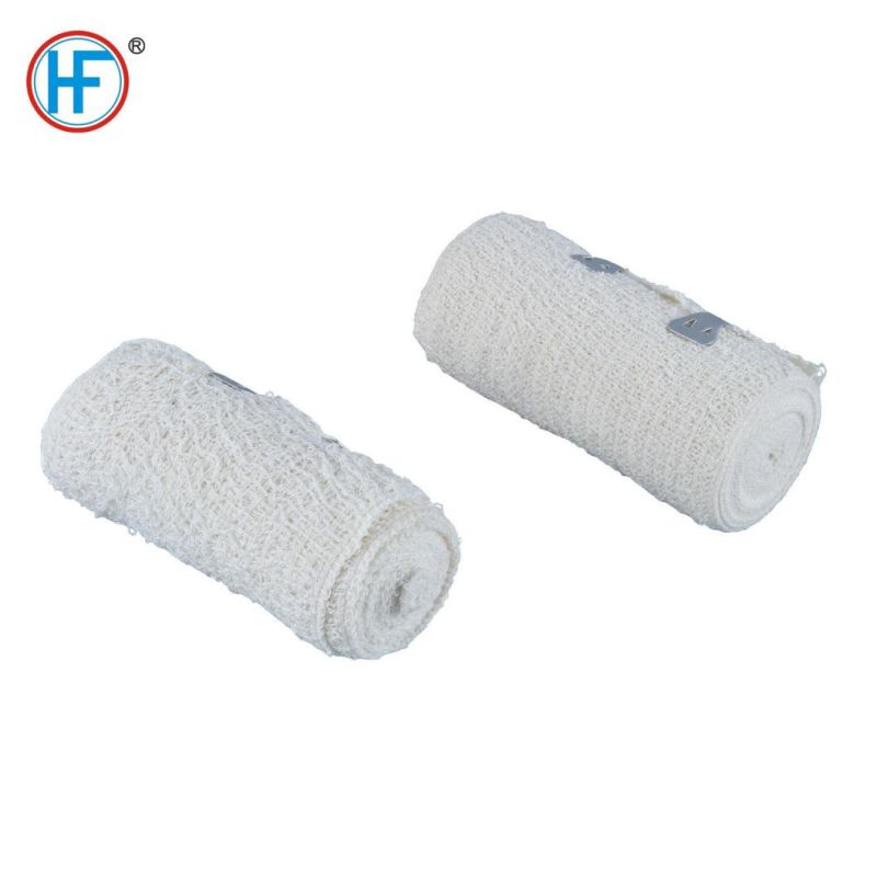 Elastic Crepe Bandage Body Wrap, First Aid Stretched Compression Bandage with Hook and Loop Closure