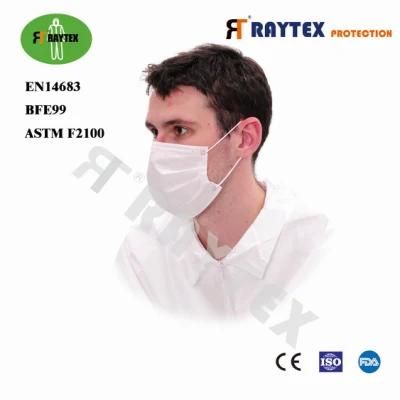 Hot Sale Farm En14683 Bfe99 Earloop Elastic Protective PP 3 Ply Face Mask