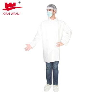 Non Woven Disposable PP+PE Film Microporous Lab Coat