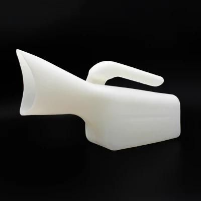 Disposable Hospital Male White Plastic Urinal Bottle with Cap Cover