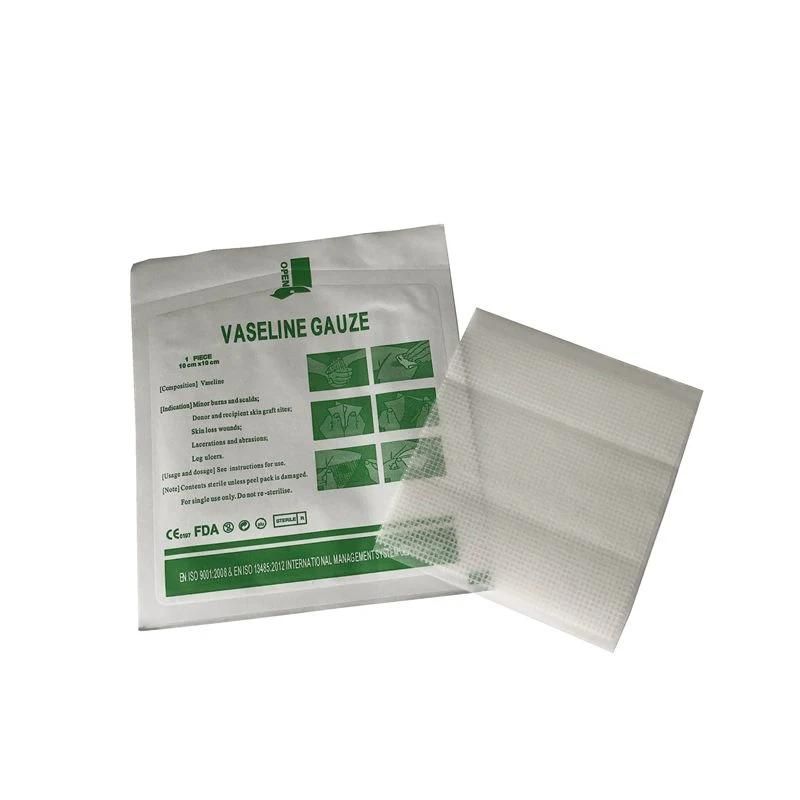 Medical Paraffin Gauze Pad Paraffin Vaseline Gauze Dressing