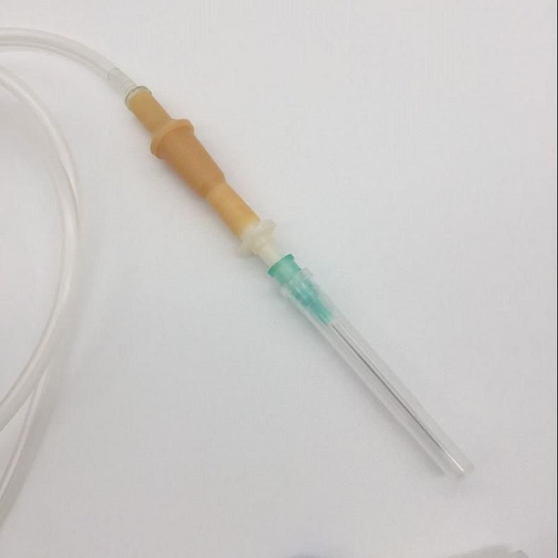 Disposable Non-Vented Spin Connector IV Giving Infusion Set with Needle Luer Slip Lock Air Vent Hospital Equipment