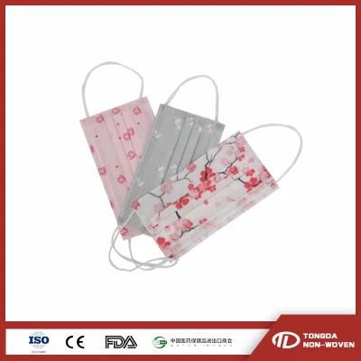Healthful Chinese Manufacture Wholesale High Quality 3ply Non-Woven Disposable Face Mask