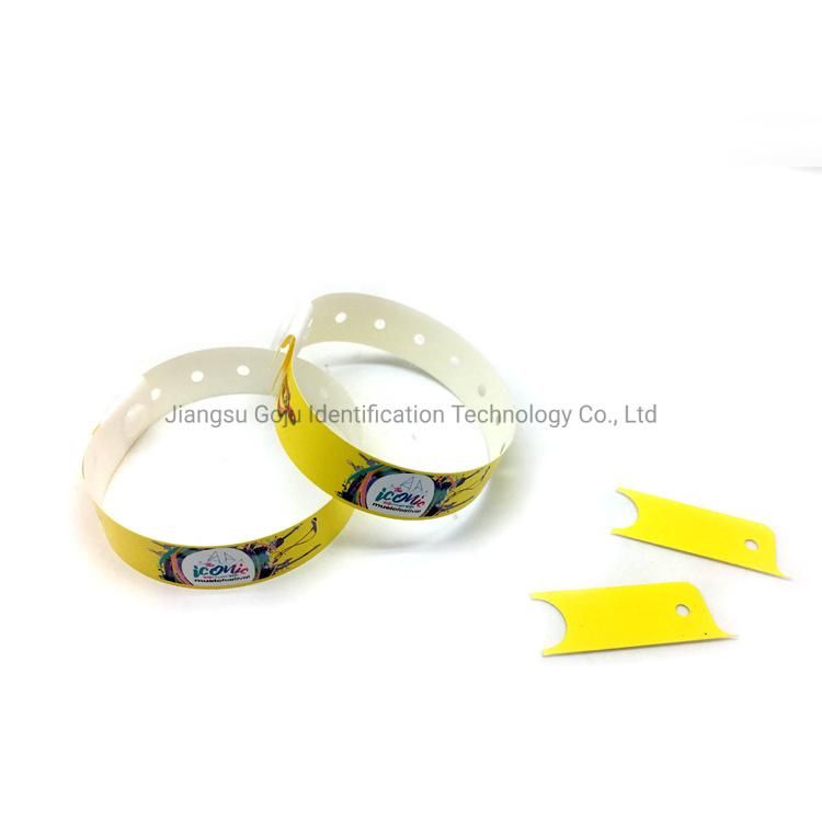Customized Logo Printed Waterproof Plastic Wristband for Event