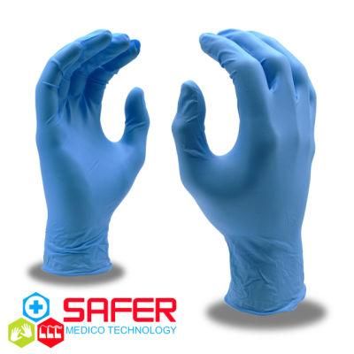 Blue Medical Nitrile Glove with FDA Grade