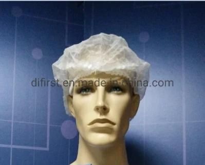 Medical Bouffant Blue or White Head Cap Non Woven Disposable Nurse Round Mop Clip Head Cap