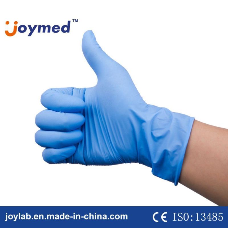 Disposable Blue Nitrile Gloves Powder Free for Medical Use