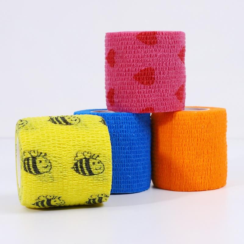in Stock Non Woven Sport Cotton Cohesive Dressing Bandage