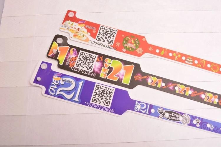 Plastic Different Bar Code Wristband for Water Park