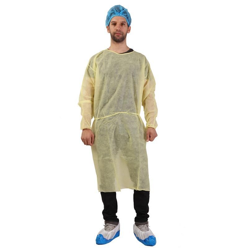 Non Sterile PP Disposable Medical Isolation Gown