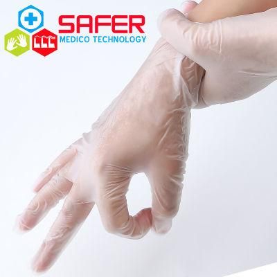 The Transparent Color Disposable Vinyl Examination Gloves 4mil