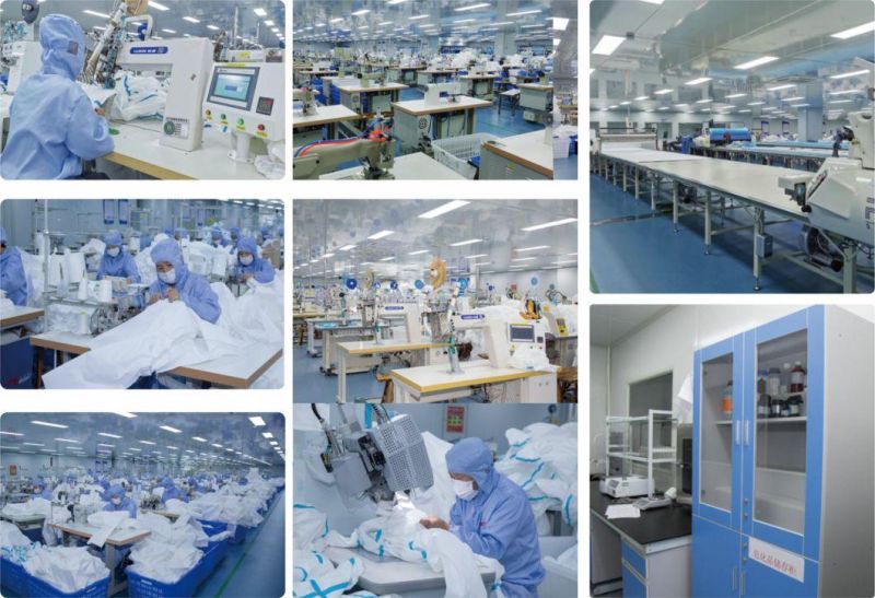 SGS En ISO13982 Type5 Disposable Medical Protective Coveralls with Hood