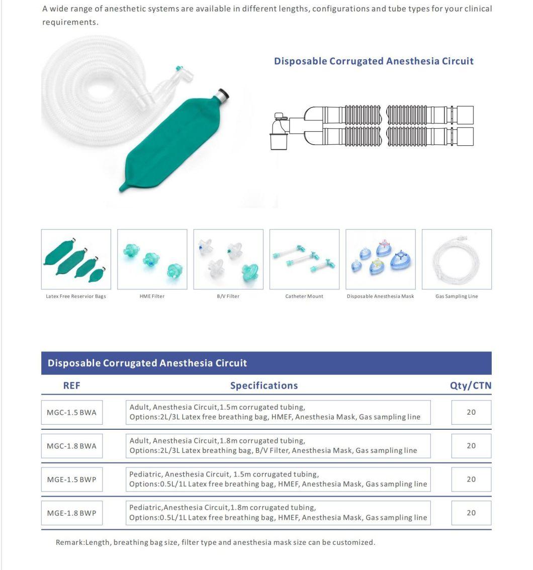 Hisern Medical Mge-1.5bwp Disposable Corrugated Anesthesia Circuit