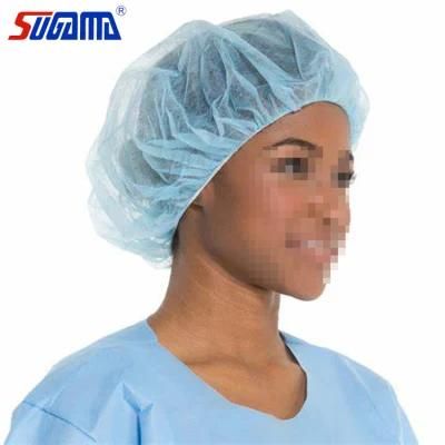 White Blue Green Yellow Bouffant Round Cap