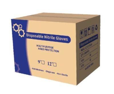 Ce Approval High Quality Wholesale Nitrile Materials Disposable Gloves Powder Free En455