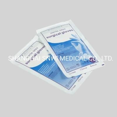 Disposable Sterile Surgical Latex Gloves Powder Free, Pre-Powdered Surgical Rubber Latex Gloves with CE&ISO Certificate