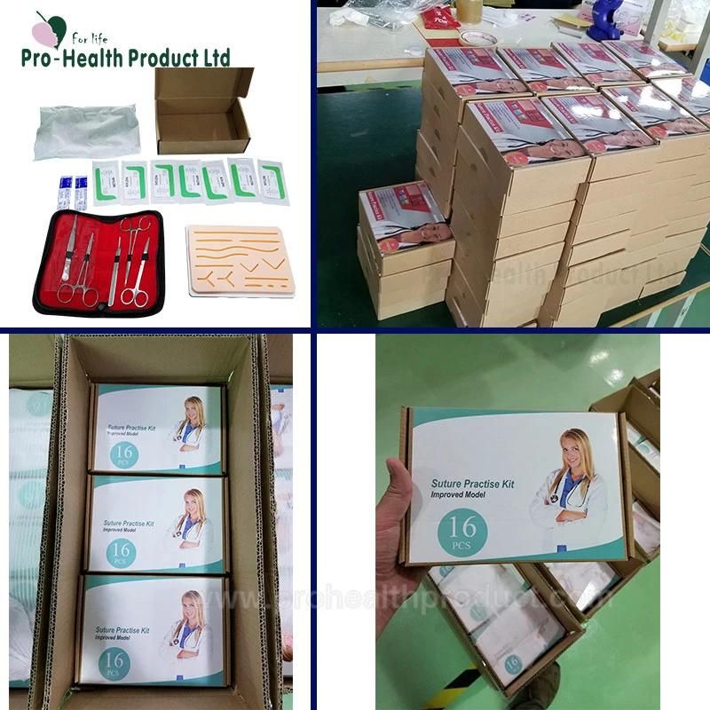 Medical Student Training Suture Pad with Surgical Tool Suture Practice Kit