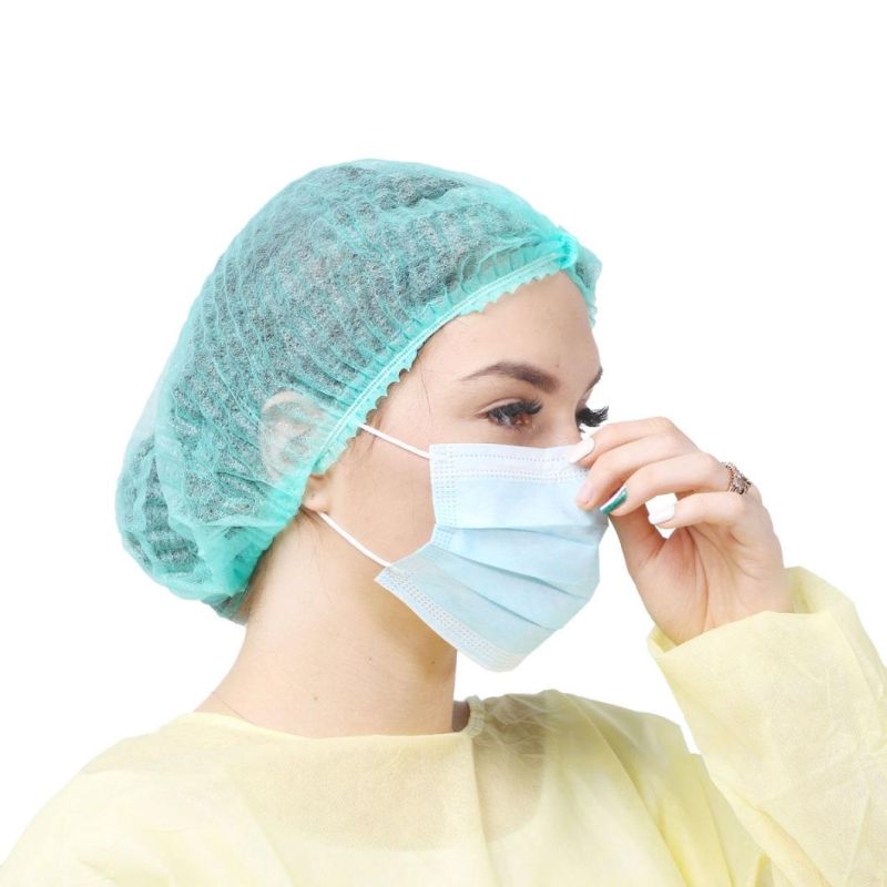 Disposable 3-Ply Non-Woven Face Mask with Ear Loop Protective Face Mask Approved by Chinese Manufacturer