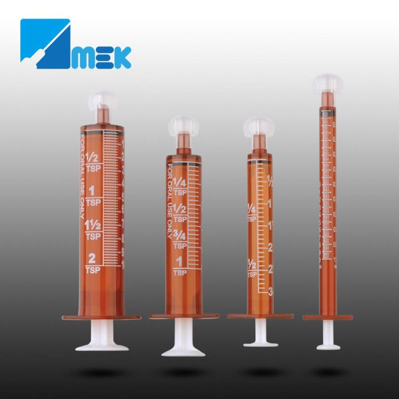 Disposable Oral Syringe for Feeding or Medicine Use Double Ring