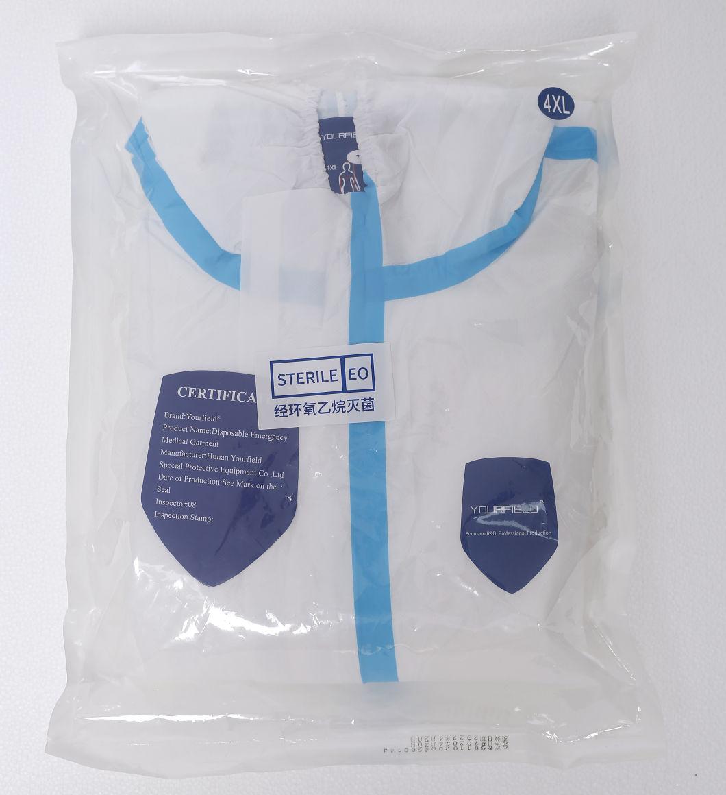 Type 1 Sterile Disposable Protective Coveralls Without Bindings