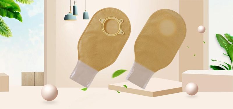 Ostomy Back Window Drainable Urinie for Ileostomy Stoma Care Cut-to-Fit Carbon with Closure Non-Woven Colostomy Bag