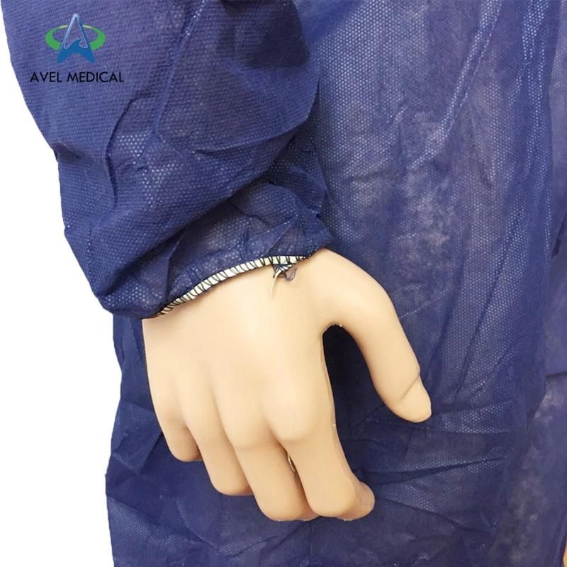 Medical Products AAMI Level 1/2/3 En13795 PP/PE/SMS Disposable Waterproof Medical Surgical Protective Non-Woven Isolation Gown for Medical/Lab/Food/Healthcare