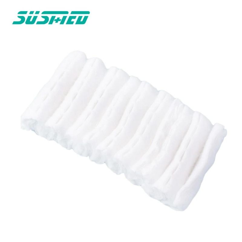 Approved Medical Bleached Non-Sterile Cotton Pad Zig-Zag Cotton