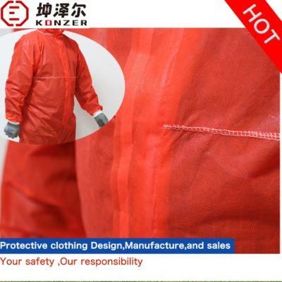 OEM/ODM Spunbond and Breathable Film Protective Clothing Valgus with Threaded Cuffs