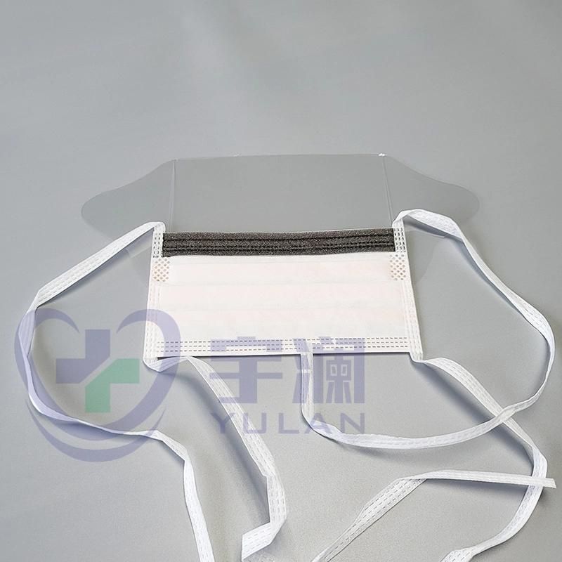 Disposable Protective Surgical Face Mask with Shield Visor and Tie on En 14683 Type Iir