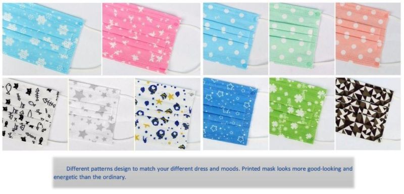 Adult Anti-Dust Protective Facemask Custom Printed Face Mask with Filter Printed Mask
