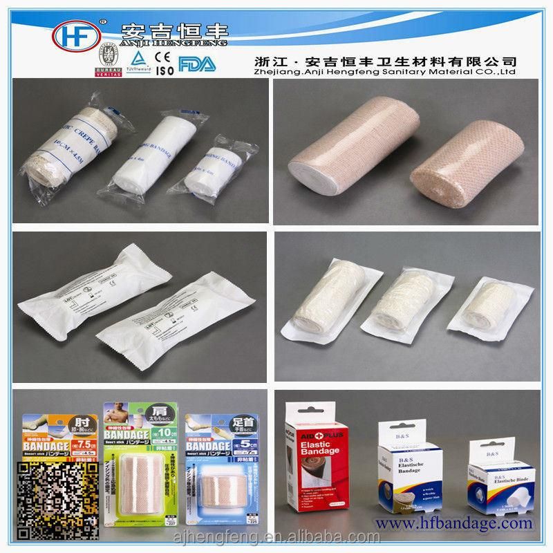 Wholesale Medical Cotton Premium Plain Elastic Bandage with Clips