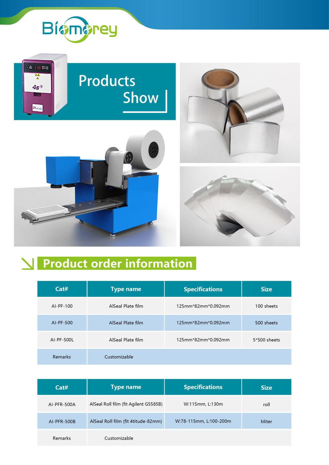 Well Aluminum Microplate Heated PCR Sealing Film