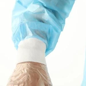 40g PP+PE One Waist Band Disposabel Isolation Gown for Lab and Hospital