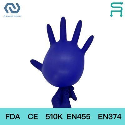 Purple Disposable Nitrile Examination Gloves with Medical Food Industrial Grade