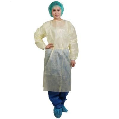 Long Sleeves Sterile Elastic Cuff Non-Woven Hospital Medical Surgical Disposable Isolation Gown