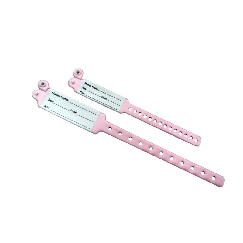Waterproof Custom Mother and Baby Written on Medical ID Band for Hospital
