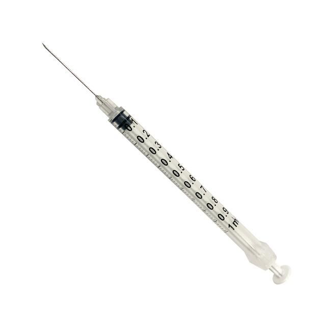 CE ISO Disposable Vaccine Syringe 1ml Luer Slip Vaccine Injector Medical 3-Part Syringe with Fixed Needle 1cc Low Dead Space