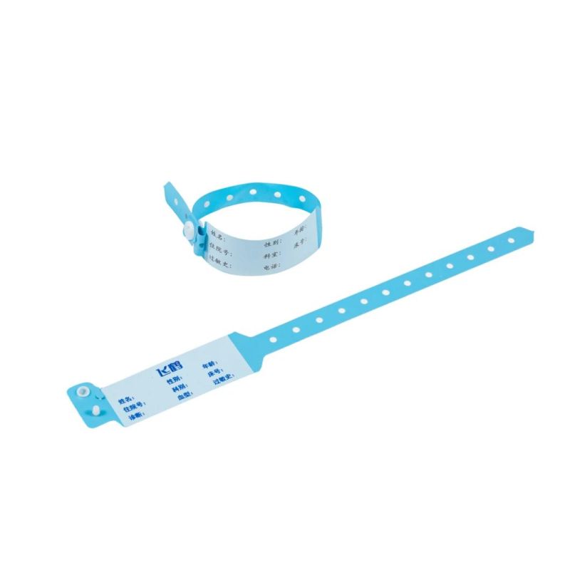 Disposable Medical Written on Waterproof ID Bracelet for Hospital