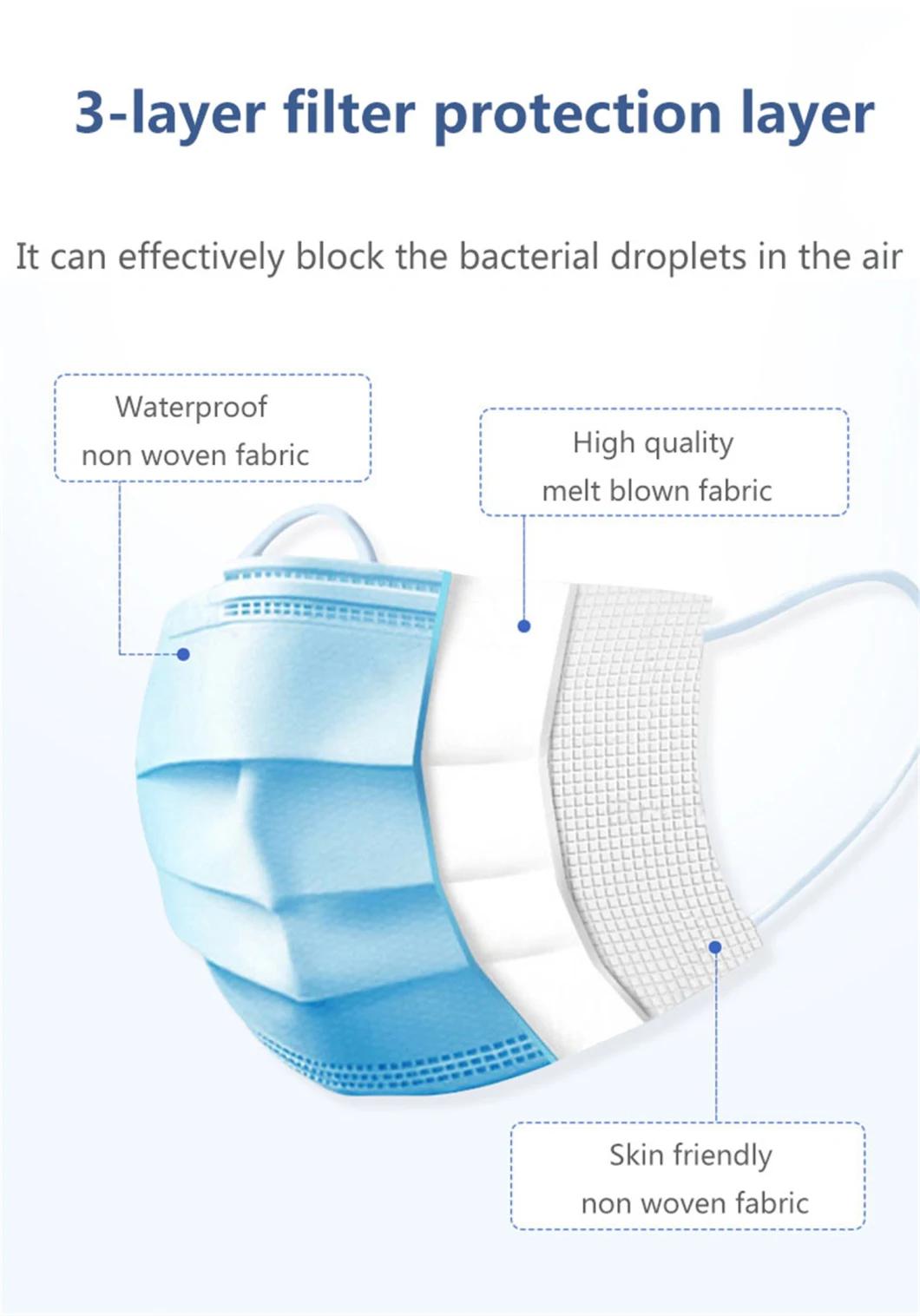 Disposable Medicalmask Stock in Hand with CE Certificate Direct Face Mask Factory Surgicalface Mask