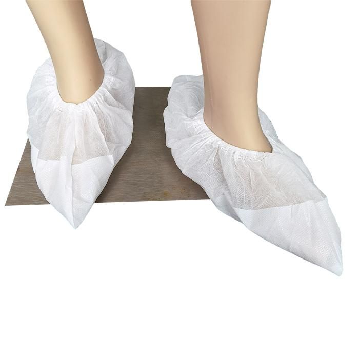 Bulk Production Hospital Clean Room CPE Half Laminated Anit-Ebola Hand Made Antiskid Indoor Shoe Covers